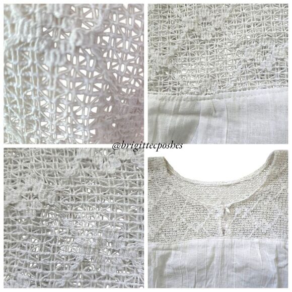 HANDMADE Traditional Laced Mexican Blouse - Picture 6 of 13